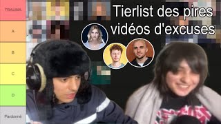 Tierlist Des Vidéos D’Excuses de Youtubeur Letslovesl4ve [upl. by Uriel]