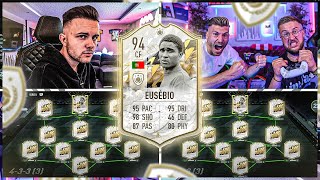 FIFA 22 EUSEBIO Prime ICON MOMENTS Squad Builder BATTLE ⭐️⭐️ [upl. by Bigler558]