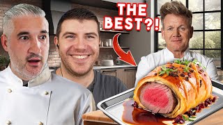 Italian Chef amp Chef James React to Gordon Ramsays Legendary Beef Wellington [upl. by Imojean]