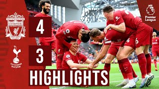 HIGHLIGHTS Liverpool 43 Tottenham Hotspur  Dramatic Jota winner [upl. by Oilcareh370]