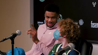 Giannis Antetokounmpo Press Conference  2423 [upl. by Pollard]