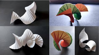 Paper Folding  Paper Sculptures  Hyperbolic Origami  3d Paper Spiral Origami [upl. by Arten]