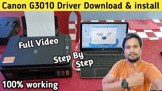 Canon G3010 Driver Download and install  Step By Step 100 working 2023 in hindi [upl. by Ettezil]