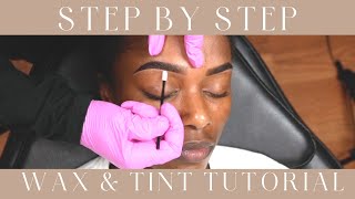 Eyebrow Wax and Tint Tutorial [upl. by Eiramenna630]