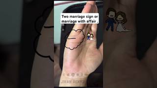 Marriage with affair and 2 marriage sign😱 new astrology hastarekha marriage shorts [upl. by Tiebold]