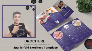 Spa Trifold Brochure Template Brochure Spa [upl. by Earej313]