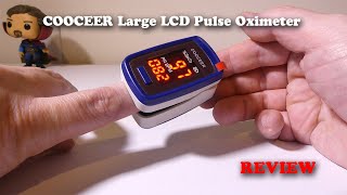 COOCEER Large LCD Pulse Oximeter REVIEW [upl. by Durrett]