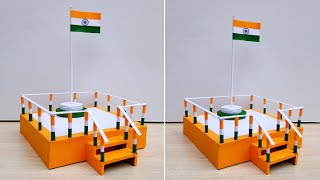 How to make Indian flag with paper  Republic day Flag making  Republic day craft ideas [upl. by Guillema]