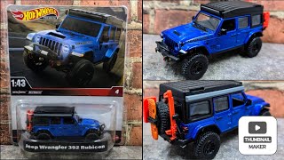 REVIEW Hot Wheels Premium 143rd Jeep Wrangler 392 Rubicon  Metallic Blue [upl. by Acker]