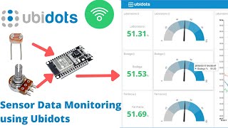 Monitoring sensor data on ubidots IoT platform  ESP32 with ubidots using MQTT iot iotproject [upl. by Bonnell]