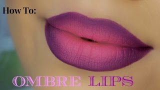 FUN amp EASY  OMBRE LIP TUTORIAL [upl. by Lydie]