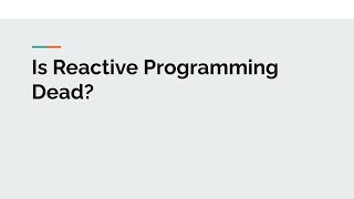 Java Virtual Thread Is Reactive Programming Dead [upl. by Drew]