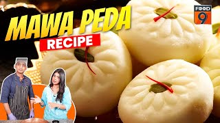 Mawa Peda Recipe  How to make mithai at home  Diwali Mithai Sweets food9 mithai 😍😋👌 [upl. by French]