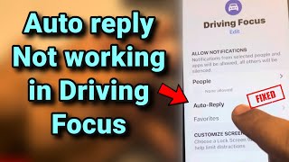 Auto reply while driving not sending text in iPhone  Fix [upl. by Nevaed]