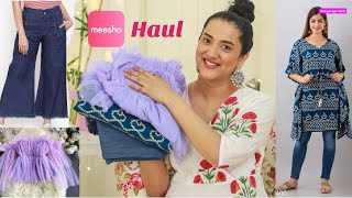 Meesho Home Outfits Haul  Palazzos Kaftans tops leggings n more  Perkymegs Hindi [upl. by Tedd890]