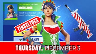 TINSELTOES returns after 346 days amp Candy Cane is Back after 364 days ITEM SHOP  December 3 [upl. by Ahtaela120]