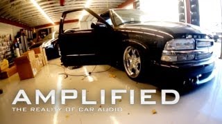 Amplified  Chevy S10 Full Bed Blow Thru Custom Audio System  SoundmanCA  EP 87 [upl. by Kerrill]