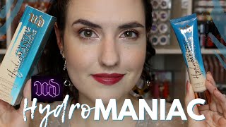 Urban Decay HYDROMANIAC Tinted Glow Hydrator Foundation  DRY SKIN Wear Test  Review [upl. by Yelraf686]