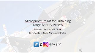 Micropuncture kit for largebore venous access [upl. by Flavian600]