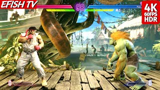 Ryu vs Blanka Hardest AI  Street Fighter 6  PS5 4K 60FPS [upl. by Wind]