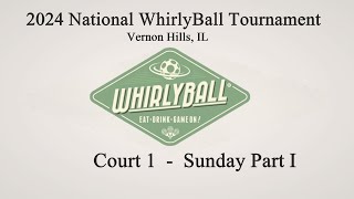 Court 1  2024 National WhirlyBall Tournament  Sunday part I [upl. by Sherl]