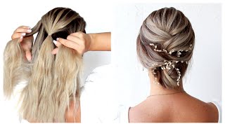 DIY EASY UPDO 😱 Wedding Prom Holiday Updo Hair Tutorial by Another Braid [upl. by Follmer]