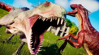 Scorpius Rex vs Indoraptor vs Indominus vs Rex  Jurassic World Evolution 2 Camp Cretaceous  PTBR [upl. by Laud]