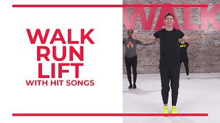 Walk Run Lift with Hit Songs  45 Minute Workout [upl. by Aeneg966]