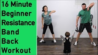 Low Impact Workout for Back with Resistance Bands  Great Beginner Resistance Band Workout For Back [upl. by Pauwles662]