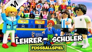 Playmobil Film Deutsch LEHRER VS SCHÜLER FUSSBALLSPIEL DES JAHRES JULIAN MIT MESSI Familie Vogel [upl. by Epps102]