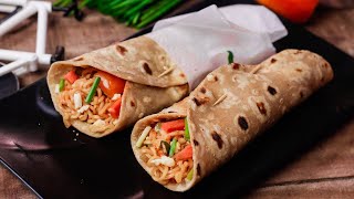 Noodles Kathi Rolls  Yippee Noodles Frankie Recipe  Breakfast Recipe [upl. by Idrahs706]