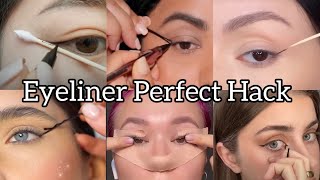 Genuine Eyeliner Hacks 💯  Sticky Note Eyeliner Hacks  sajida Saeed [upl. by Ahseei]