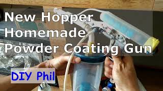 New Powder Hopper Design Homemade Powder Coating [upl. by Nueovas]