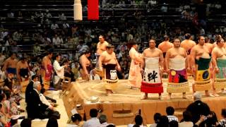 HD 相撲SUMO名古屋場所2012 土俵入り 西 Nagoya Basho Dohyou iri West [upl. by Enyt]