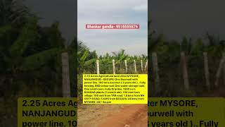 Farmhouse land for sale  Mysore 223 gunta land  1 borewell [upl. by Weaver]