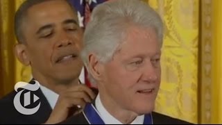 Obama Awards Presidential Medal of Freedom to Bill Clinton 15 Others  The New York Times [upl. by Dylane]