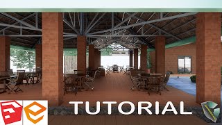 How to make the Thatched roofing material by Enscape amp Sketchup [upl. by Logan]