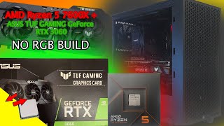 Building a Dark NonRGB Gaming PC AMD Ryzen 5 7600X  NVIDIA GeForce RTX 3060 VOICE REVEAL [upl. by Etna]