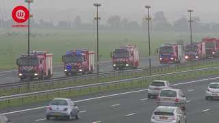 Colonne van hulpvoertuigen op A12 [upl. by Oinegue]