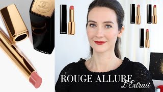 CHANEL Rouge Allure L’Extrait REFILLABLE lipsticks  Review  Shades 812 814 818 862 [upl. by Emmer]