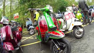 Kippax scooter club amp chums at Knaresborough 2018 [upl. by Amzaj]