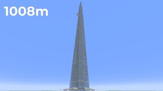 1008 Blocks High The Minecraft Jeddah Tower Showcase [upl. by Emlin]