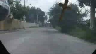 Terrifying sidecar ride along Perimeter road Angeles City in the Philippines [upl. by Eelek]