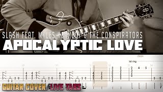 Apocalyptic love  Slash feat Myles Kennedy  guitar cover with solo  live tabs [upl. by Agbogla657]