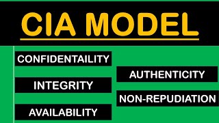 CIA Model  Confidentiality Integrity Availability Authenticity and NonRepudiation  Hindi [upl. by Chlores]