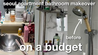 BUDGET Rental Hack Bathroom Makeover in a Seoul Apartment [upl. by Haimarej]