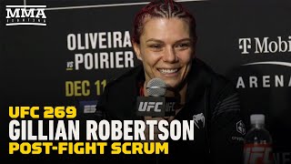 Gillian Robertson Reacts To Eye Gouges Submission Win Over Priscila Cachoeira  UFC 269 [upl. by Eiveneg]