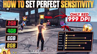 How To Set Perfect Sensitivity  Dpi For 2Gb4Gb6Gb8Gb DEVICE Auto Headshot Sensitivity Free Fire [upl. by Odraleba]