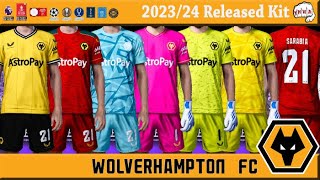 PES2021 Wolverhampton Wanderers FC 202324 Released Kit [upl. by Savinirs757]