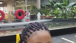 Braiding my own hair  hairstyle howtobraidyourownhair hairstyle [upl. by Nuj]